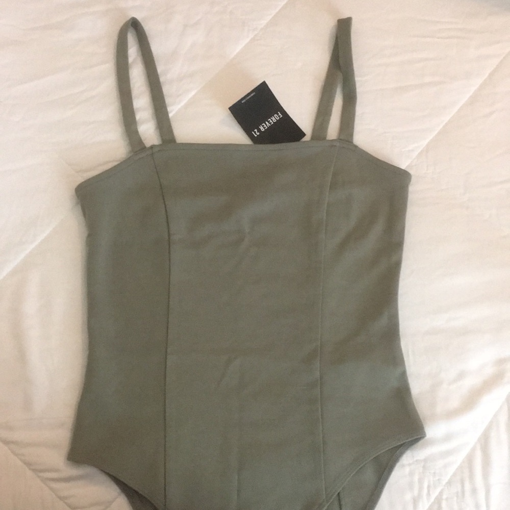 Forever 21 Sage Green Bodysuit- NWT